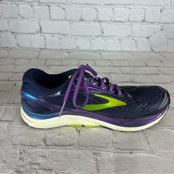 Brooks Transcend 4 Women’s Size 9.5 Peacoat/Iridesium/Lime Punch Running Shoes - Picture 5 of 11